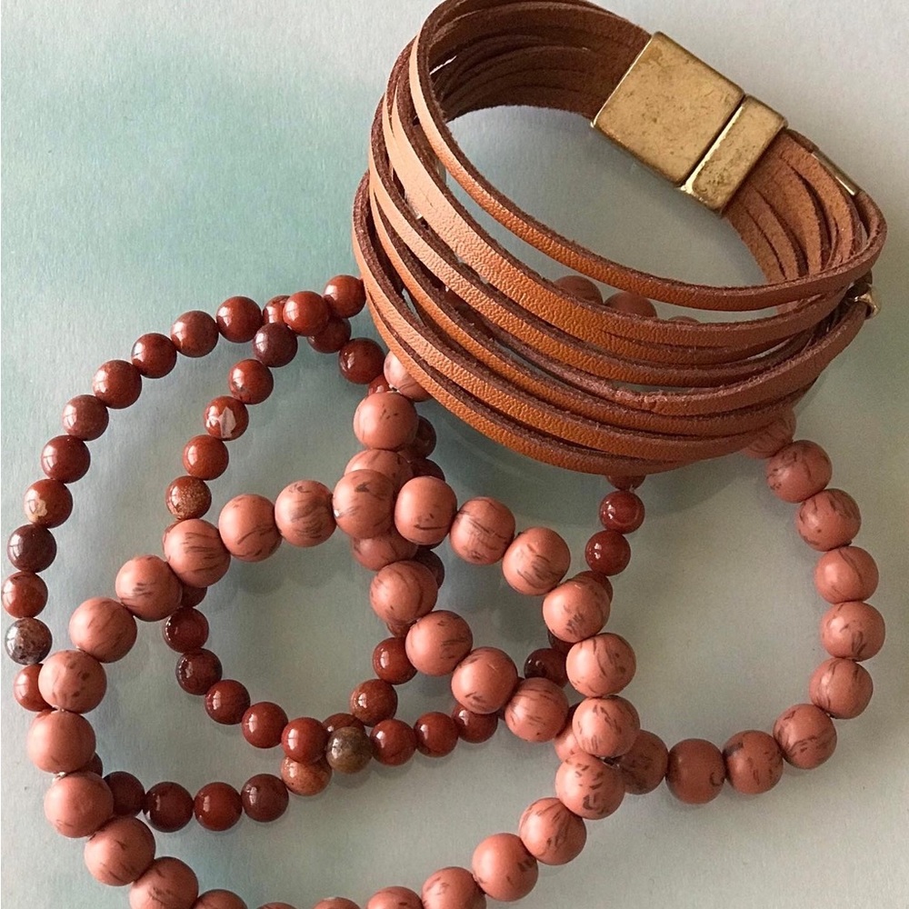 Bracelets Set/ Wrap Multi-Strand Bracelet/Stretch… - image 1